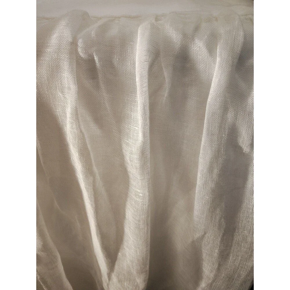 Pine Cone Hill Savannah Linen Gauze Twin Bedspread & Euro Sham White Ivory New